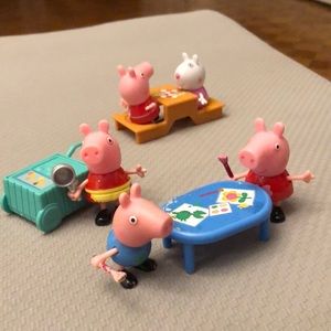 Peppa pig picnic ice cream artwork with 5 figures